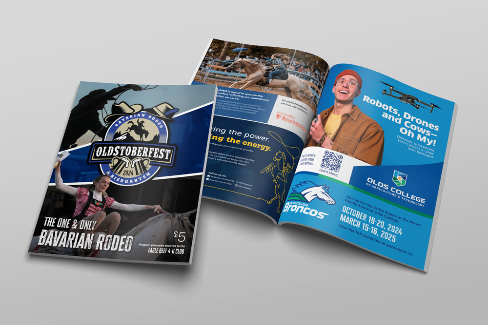 Oldstoberfest Bavarian Rodeo Sponsorship Program created for the 2021 Event in Olds, Alberta.