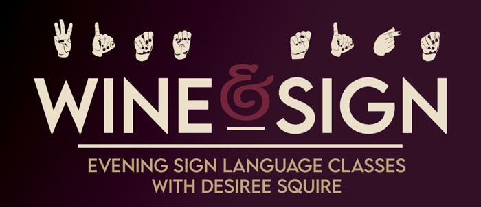 Wine & Sign with Desiree Peters Logo